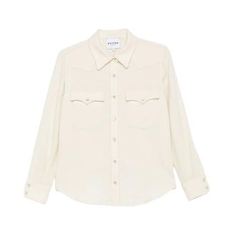 Kujten Kujten - Lumber Shirt - Dames - Blouses & Shirts - Wit - Maat: M Wol