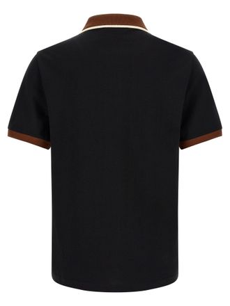 Marni Contrasting Collar Polo Shirt - Black