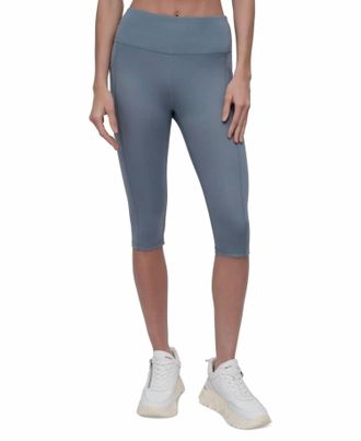 DKNY Womens Capri Leggings Pants In Ash Blue