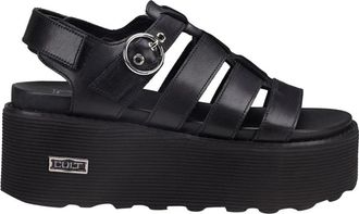 Cult Zwarte Nancy Sandalen Platform Cut-Out - Dames - Sleehakken - Zwart - 40 EU - Schoenen