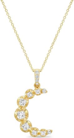 Jennifer Meyer diamond moon necklace - Gold