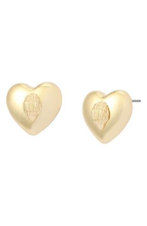Kurt Geiger Eagle Heart Stud Earrings in Gold at Nordstrom