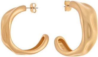 Reiss Halle Hammered Hoop Earrings in Gold Tone at Nordstrom