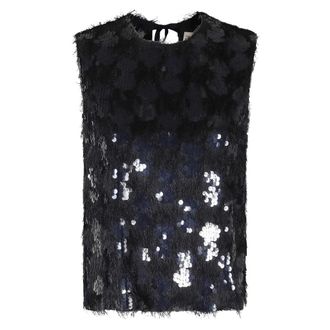 Semicouture Cara Sequin Top - - Tops - Donna - Blu - S