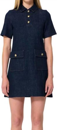 Tara Jarmon Roanne Denim Mini Dress In Brut