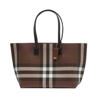 Burberry Tote Bags, female, Brown, Size: ONE SIZE Medium Check Tote