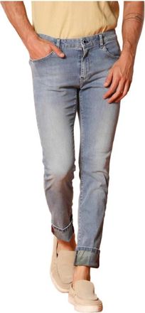 Mason's Harris 5-Pocket Jeans - Heren - Cropped Jeans - Blauw - W35 - Leer - Jeans