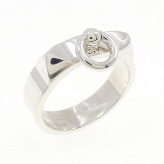 Herm&egrave;s Collier De Chien Silver 925 Band Ring (Pre-Owned)