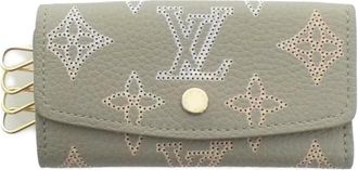 Louis Vuitton Pre-owned Accessories, female, Gray, Size: ONE SIZE Pre-owned Leather Key Holder