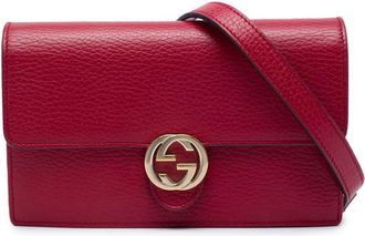 Gucci Pre-owned Gucci Dollar Calfskin Interlocking G Wallet on Chain Ladies RCZ7EU3ENZGXRRQO