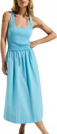 Nation Ltd Sadelle Clean Combo Midi Dress In Day Dream