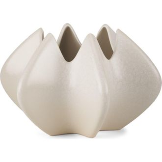Mercana Ulrich Sculptural Glazed Ceramic Vase in Cream at Nordstrom