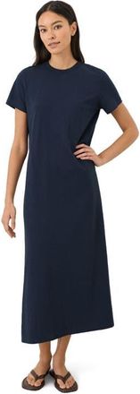 Pact Organic Cotton Soft-Slub Essential Easy Tee Maxi Dress in Navy at Nordstrom, Size X-Large