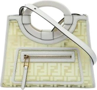 Fendi Pre-owned Runaway Shopper Satchel - Dames - Vintage Handtas - Wit - ONE Size - Leer - Vintage