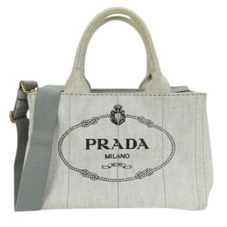 Prada Pre-owned Tote Bags, female, Gray, Size: ONE SIZE Pre-owned Canapa Canvas Tote Bag