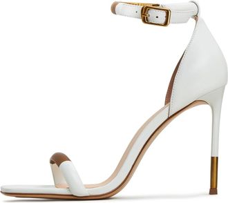 Cesare Gaspari Elegante Stiletto Hoge Hak Sandalen - Dames - Sandalen met hakken - Wit - 39 EU - Schoenen