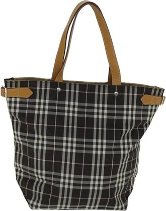 Burberry Pre-owned Tote Bags, female, Multicolor, Size: ONE SIZE Pre-owned Vintage Check Canvas Tote Bag