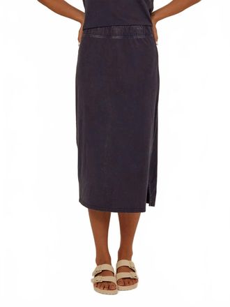Threads 4 Thought Adella Mineral Wash Eco Jersey Midi Skirt In Stargazer