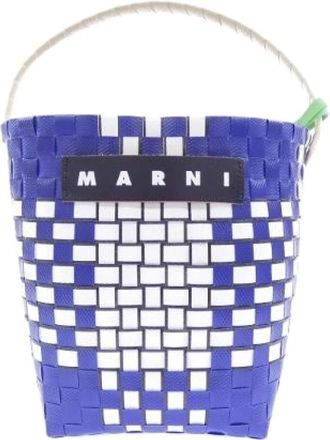 Marni Pre-owned Leren Handtas - Dames - Vintage Handtas - Blauw - ONE Size - Leer - Vintage