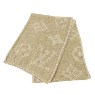 Louis Vuitton Pre-owned Monogram Stole - Dames - Pre-owned - Beige - Maat: ONE Size Mohair