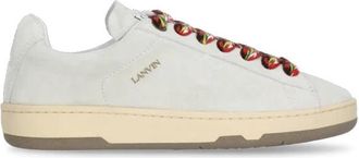 Lanvin Suede Curb Lite Sneakers - Dames - Sneakers - Wit - 39 EU - Leer - Schoenen