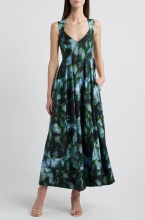 Chelsea28 Pleated Maxi Sundress in Blue Aura Dye at Nordstrom Rack, Size X-Small