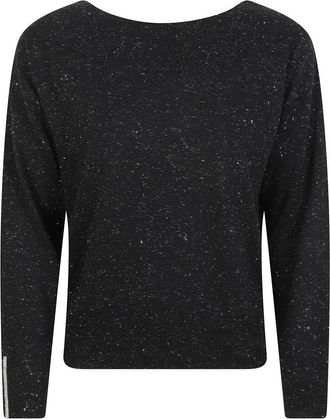 PESERICO Gebreide trui met ronde hals - Dames - Truien - Zwart - Maat: M