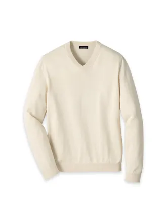 Paul Fredrick Supima Cotton V-neck Sweater