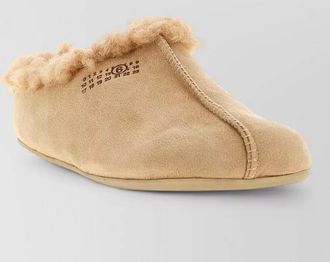 Maison Margiela suede shearling-effect sabots