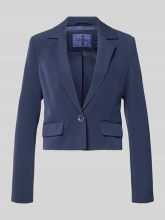 Guess Cropped Blazer mit Reverskragen Modell Leila in Marine, Gr&ouml;&szlig;e XS