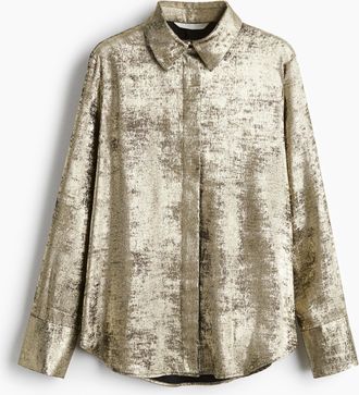 H&M Satinbluse - Gold