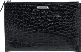 Saint Laurent Pre-owned Clutches, female, Black, Size: ONE SIZE Pre-owned Zip Pouch