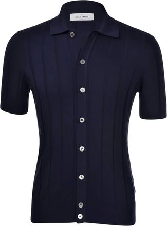 Gran Sasso Camicia a maniche corte con bottoni - Blu