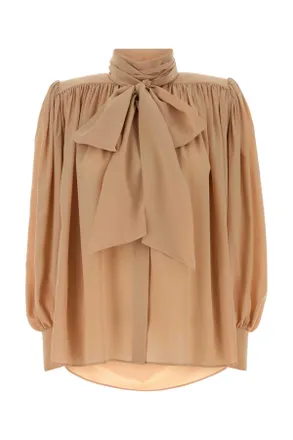 Chlo&eacute; Powder Pink Crepe Blouse