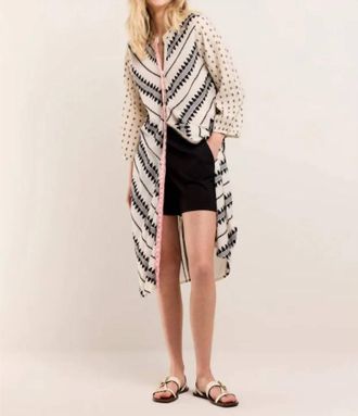 Summum Jacquard Tunic Dress In Ivory