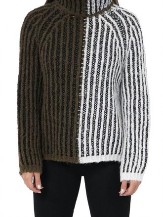 Love Token Aubrie Turtleneck Sweater In Olive