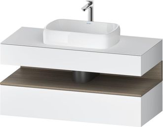 Duravit Duravit - Qatego Consola Mueble Bajo Lavabo, 1 Extra&iacute;ble, 1 Caj&oacute;n