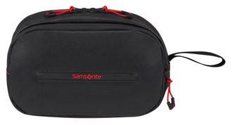 Samsonite Kulturbeutel SAMSONITE ECODIVER TOILET KIT, Damen, Gr. B/H/T: 26cm x 16cm x 13cm, schwarz, Nylon, Polyester, Taschen Kulturbeutel, Kosmetiktasche Reis