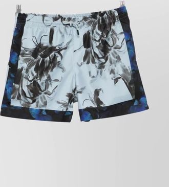 Dries Van Noten floral print mid-length beachwear with elastic waist