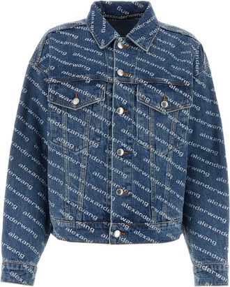 Alexander Wang Alexander Wang Printed Denim Oversize Jacket