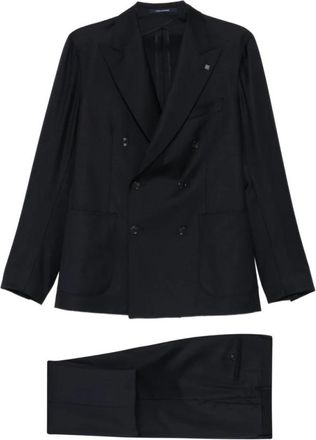 Tagliatore Montecarlo Double-breasted pak - Heren - Business pakken - Blauw - M - Wol - Kostuums