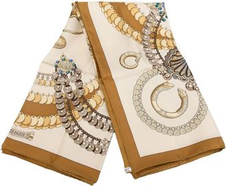 Hermès 20th Century Kosmima Silk Scarf scarves - White