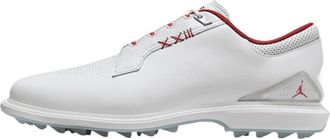 Nike Jordan ADG 5 Golf Shoes (Wide) (FQ7874-100, White/Emerald Rise/Grape Ice), White/Metallic Silver/Blue Tint/Fire Red, 5.5 UK
