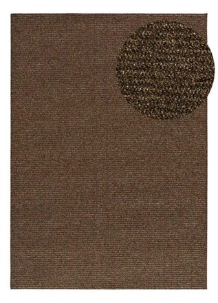 Atticgo Alfombra lavable liso marr&oacute;n rizado 200x290 cm