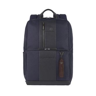 Piquadro Backpacks, male, Blue, Size: ONE SIZE Small size, laptop backpack in fabric