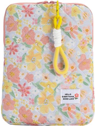 Generic 11/13/15 In Padded Laptop Case Shockproof Floral Computer Cover Bag Quilted Laptop Protective Bag for School Work Business (Style 1)