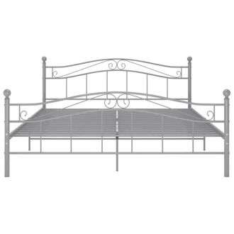 Berkfield Home Comfortable Bed Frame Grey Metal 140x200 cm