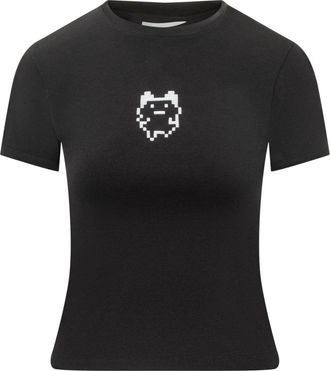 Coperni Tamagotchi Baby Tee - Dames - T-shirts - Zwart - S - Katoen - Tops