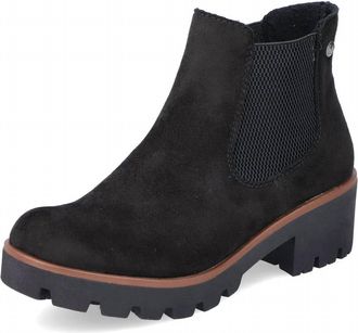 Rieker Womens Chelsea Boot In Black Suede
