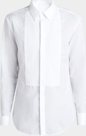 Giorgio Armani Mens Pleated Bib Tuxedo Shirt